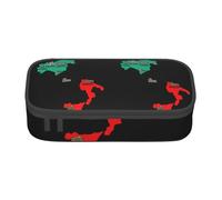 Cxzmnba Italy Map Cities Marked Pencil Case for Boys and Girls, Back-to-School Essential, Student Supplies, Pencil Bag