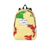Cxzmnba Italy Regional Map With Color Backpack with Adjustable Strap, Perfect for Work, Travel, University, Fashion Bag