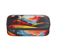 Cxzmnba Landscape Painting Pencil Case for Boys and Girls, Back-to-School Essential, Student Supplies, Pencil Bag