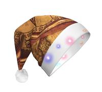 Cxzmnba Law of the Compass Navigation LED Christmas Hat, Unisex Light Up Santa Cap for Adults, Holiday & Party & New Year Gift