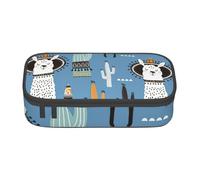 Cxzmnba Llama Cactus Desert Plant Pencil Case for Boys and Girls, Back-to-School Essential, Student Supplies, Pencil Bag