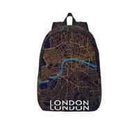 Cxzmnba London England City Map Backpack with Adjustable Strap, Perfect for Work, Travel, University, Fashion Bag