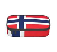 Cxzmnba Norwegian Flag Pencil Case for Boys and Girls, Back-to-School Essential, Student Supplies, Pencil Bag