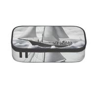Cxzmnba Ocean Sailing Pencil Case for Boys and Girls, Back-to-School Essential, Student Supplies, Pencil Bag