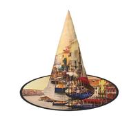 Cxzmnba Pack of 2, Beautiful Venice Canal View Party Hat, Halloween Hat, Festival Essentials, Fancy Dress & Cosplay, One Size