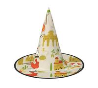 Cxzmnba Pack of 2, European Culture Symbols Party Hat, Halloween Hat, Festival Essentials, Fancy Dress & Cosplay, One Size