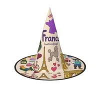 Cxzmnba Pack of 2, France Culture Symbols Party Hat, Halloween Hat, Festival Essentials, Fancy Dress & Cosplay, One Size
