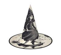 Cxzmnba Pack of 2, Halloween Witch Flying 1 Party Hat, Halloween Hat, Festival Essentials, Fancy Dress & Cosplay, One Size