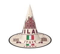 Cxzmnba Pack of 2, Milan Cityscape With Italian Party Hat, Halloween Hat, Festival Essentials, Fancy Dress & Cosplay, One Size