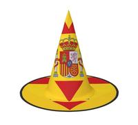 Cxzmnba Pack of 2, Spanish Flag Heart Design Art Party Hat, Halloween Hat, Festival Essentials, Fancy Dress & Cosplay, One Size