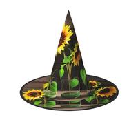 Cxzmnba Pack of 2, Three Sunflowers on Wooden Party Hat, Halloween Hat, Festival Essentials, Fancy Dress & Cosplay, One Size