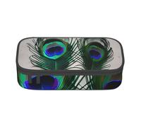 Cxzmnba Peacock Feather Pencil Case for Boys and Girls, Back-to-School Essential, Student Supplies, Pencil Bag