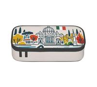 Cxzmnba Rome Cityscape with Italian Pencil Case for Boys and Girls, Back-to-School Essential, Student Supplies, Pencil Bag
