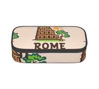 Cxzmnba Rome Colosseum Tree Sun Lands Pencil Case for Boys and Girls, Back-to-School Essential, Student Supplies, Pencil Bag