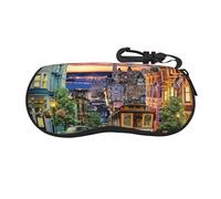 Cxzmnba san francisco Glasses Case - Ultra Soft Case Sunglass Case - Super Portable Eyeglasses Case With Belt Clip