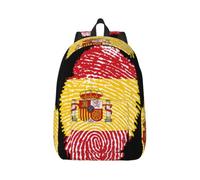 Cxzmnba Spanish Flag Fingerprint Backpack with Adjustable Strap, Perfect for Work, Travel, University, Fashion Bag