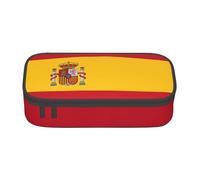 Cxzmnba Spanish Flag Pencil Case for Boys and Girls, Back-to-School Essential, Student Supplies, Pencil Bag