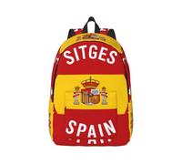 Cxzmnba Spanish flag star pattern Backpack with Adjustable Strap, Perfect for Work, Travel, University, Fashion Bag