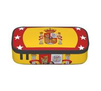 Cxzmnba Spanish Flag Star Pattern Pencil Case for Boys and Girls, Back-to-School Essential, Student Supplies, Pencil Bag