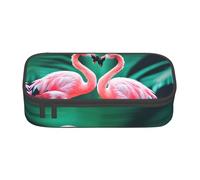 Cxzmnba Two Flamingos Pencil Case for Boys and Girls, Back-to-School Essential, Student Supplies, Pencil Bag
