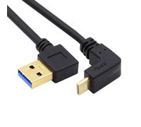 CY 100cm Up & Down Angled USB 3.1 USB-C to Right Angled 90 Degree A Male Data Cable for Macbook & Tablet & Cell Phone
