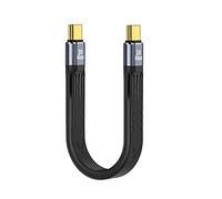 CY 10Gbps Type-C USB-C Male to Male USB 3.1 10Gbps Flat Slim FPC Data Cable 13cm Compatible with iPhone 15 Laptop Phone
