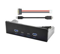 CY 10Gbps USB 3.1 Type-A & Type-C HUB 4 Ports Front Panel to Motherboard Type-E Connector Cable 10Gbps for 5.25" CD-ROM Bay Tray