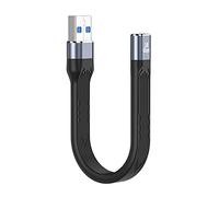 CY 10Gbps USB 3.1 Type C Female to USB3.0 Type A Male Flat Slim FPC Data Cable 13cm for Laptop Phone