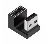CY 10Gbps USB3.0 Male to Female Extension Power Data Video Adapter 360 Degree Up Opposite U Shape Back Angled
