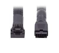 CY 12VHPWR ATX3.0 PCI-E 5.0 Power Modular Cable Male to Female Up Angled 90 Degree Extension 17cm Compatible for 3080 3090TI PSU 16Pin 12+4P Graphics Card