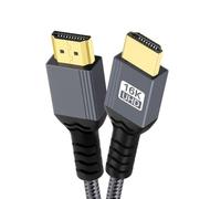 CY 16K 8K UHD HDMI 2.2 Version Type-A Male to HDMI Male HDTV Cable for HDTV Desktop Laptop Monitor (100cm)