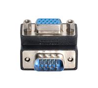 CY 270 Degree Right Angled VGA SVGA 15pin Male To Female Extension Adapter