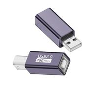 CY 2pcs/lot USB 2.0 B Type Female to Type-A & Type-B Male Extension Adapter for Printer Scanner Disk
