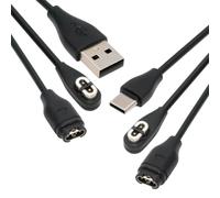 CY 2pcs/lot USB Type-C & Type-A to 2Pin+4Pin Magnetic Smart Watch Earphone Charging Cable Combo Compatible with Shokz Garmin