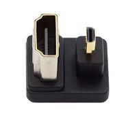 CY 4K Cable 360 Degree Up Opposite U Shape Back Angled Micro HDMI 1.4 Male to HDMI Female Extension Adapter Converter