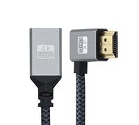 CY 4K Cable Type-A Standard HDMI 1.4 Male 90 Degree Left Angled to HDMI Female Extension Cable for DV MP4 Camera DC Laptop HDTV