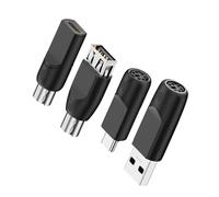 CY 4pcs/lot USB 2.0 Type-A Type-C USB-C to PS2 Keyboard PS/2 Mouse Male to Female Adapter Mini-Din 6Pin