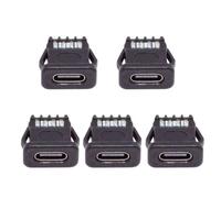 CY 5pcs/set DIY OEM Type C Female Socket Connector to 6Pin PCBA Pinout Rectangle Latch Mount Type DC 5V/20V PD Power IP67