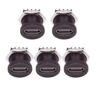 CY 5pcs/set DIY OEM Type C Female Socket Connector to 6Pin PCBA Pinout Scew Nut Mount Type DC 5V/20V PD Power