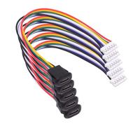 CY 5pcs/set DIY OEM Type C Female Socket to 6Pin Header Cable Pitch=2.0mm Latch Mount Type DC 5V/20V PD Power