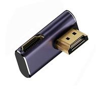 CY 8K Cable HDMI Male to HDMI 2.1 Female Vertical 90 Degree Left Down Angled Low Profile UHD Extension Adapter Support 8K 60hz HDTV