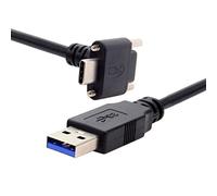 CY 90 Degree Up Down Angled Type Screw Locking USB-C to USB 3.0 Data 5Gbps Cable Type-C for VR Camera Laptop(800CM with Chipset)