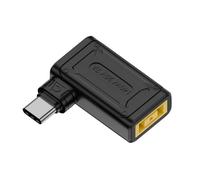 CY Adapter 140W 100W Rectangle Jack Thinkpad X1 Input to USB-C Type-C Angled 90 Degree Power Plug Charge Adapter for Laptop Phone
