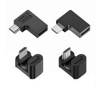 CY Adapter 4pcs/lot USB-C USB2.0 Type C Female to Micro USB Male Power Data Adapter 90/360 Degree Four Direction Angled Type