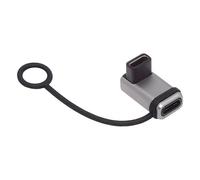 CY Adapter 90 Degree Angled USB5.0 80Gbps Female to Female Extension Adapter with Lanyard Keychain 240W 16K 8K 5K Compatible with USB4.0 Thunderbolt3/4/5