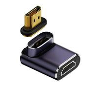 CY Adapter 90 Degree Down Angled Vertical Magnetic 8K Type-A HDMI 2.1 Male to Female Straight Video Adapter for Laptop HDTV