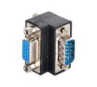 CY Adapter 90 Degree Up Angled VGA SVGA Male To Female Extension Adapter for Monitor Projector