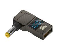 CY Adapter Type-C USB-C Input to DC 4.8x1.7mm Jack Smart LED Display 100W Output Power 20V 5A PD Charge 65W Adapter for Laptop