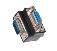 CY Adapter Up Angled 90 Degree RS232 D-Sub 9Pin Screw Type Male to Female Nut Type Extension Adapter Port Saver