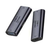 CY Adapter USB 3.0 Active Repeater Adapter Type-A Female Host to Type-C Female Device Extender with Chipset for Camera Printer Computer